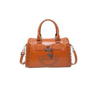 Punk Styles Teschio Borsa Grande Capacità Borchiato Dottore Borsa Alla Moda Spalla Punk Stili Borsa Per Le Donne Trend Donne, Marrone, One Size