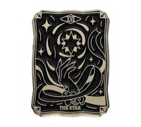 Punk Tarocchi smalto Pin: sole, luna, uccello, leone, stella, giudice, morte - gioielli per adulti, normale, Metallo non prezioso