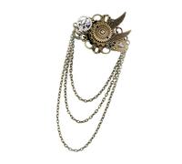 Punk Wing Gear Spilla Vintage Design Meccanico Lega Pin per Uomo Donna Unico Moda Badge Accessorio Lega Punk Gioielli, One Size, come descritto