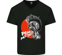 Punks Non È Morto Rock Musica Teschio Maglietta In Cotone A V