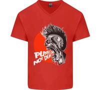 Punks Non È Morto Rock Musica Teschio Maglietta In Cotone A V