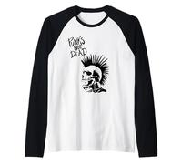 Punk's not dead cranio, maglietta punk rock Maglia con Maniche Raglan