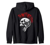 Punk's Not Dead Mohawk Punk Rock Skull Felpa con Cappuccio