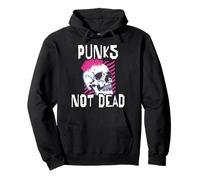 Punks Not Dead Punk Rock teschio teschio punker regalo Felpa con Cappuccio