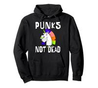 Punks Not Dead Punk Rock Unicorno Punker Regalo Felpa con Cappuccio