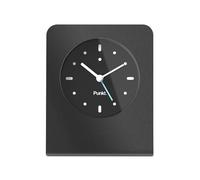 Punkt. AC02, Orologio da Tavolo con Funzione Sveglia, Analogico, Movimento al Quarzo, Struttura in Alluminio, Cristallo in Vetro, Design di Jasper Morrison, Prodotto in Giappone - Nero & Azzurro