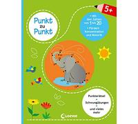 Punkt zu Punkt - Mit den Zahlen von 1 bis 20 (grün): Punkterätsel für Kinder ab 5 Jahre