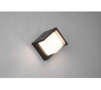 Puno applique led da esterno quadtrata metallo nero diffusore bianco ip44 l. 15c