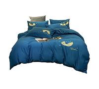 PUNSHET Set Guarda RACCODAMENTO SETTA CHIEDE Coperchio CONSEGLIA in Percorso Pietro Copertura FOLTO A Letto E 2 FILLOWCASE (Colore: Dimensione Blu: Full)