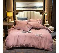 PUNSHET Set Guarda RACCODAMENTO SETTA CHIEDE Coperchio Consegna in Percorso Pietro Copertura FOLTO A Letto E 2 FILLOWCASE (Colore: Blu) (Rosa)