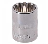 Punta a bussola a 12 punte da 1/4 per chiave a cricchetto, progettata con acciaio al cromo vanadio trattato termicamente per l'efficienza della coppia (14 mm)