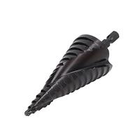 Punta a Gradini HSS 15 Passi 4-32mm, Punta da Trapano Esagonale in Acciaio, Nero - Elevata Resistenza, Doppia Scanalatura per Velocità, Ideale per Metallo e Utensili Elettrici (15 passaggi (4-32