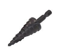 Punta a Gradini HSS 15 Passi 4-32mm, Punta da Trapano Esagonale in Acciaio, Nero - Elevata Resistenza, Doppia Scanalatura per Velocità, Ideale per Metallo e Utensili Elettrici (9 passaggi (4-20 mm))
