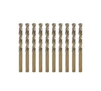 Punta a spirale metrica M35 da 1 mm, in acciaio al cobalto, estremamente resistente al calore, 10 pezzi, con impugnatura dritta, per tagliare metalli duri come acciaio inossidabile e ghisa, 5% cobalto