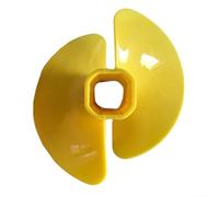 Punta a trivella per ghiaccio in nylon da 20,3 cm, con tubo galleggiante per un facile recupero (giallo)