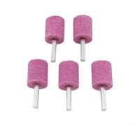 Punta abrasiva in corindone cromato, con codolo da 6 mm, per utensili rotanti, mola cilindrica, testa di mola, per Dremel (6 x 25)