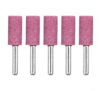 Punta abrasiva in corindone cromato, con codolo da 6 mm, per utensili rotanti, mola cilindrica, testa di mola, per Dremel (6 x 14)