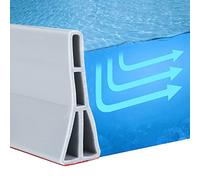 Punta ad acqua autoadesiva, altezza: 7,62 cm, barriera all'acqua, listello di protezione contro le cadute, pavimento per doccia, listello di tenuta (grigio 1,5 m x 7,62 cm)