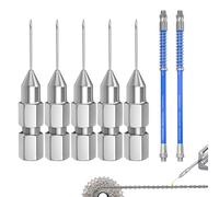 Punta Ad Ago Per Grasso Lubrificante | 5 Pezzi ad Alta Durezza | Kit per Puntale Diritto per Grasso,Applicabili A Autovetture Pickup Camion Veicoli RV Berlina