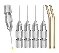 Punta Ad Ago Per Grasso Lubrificante | 5 Pezzi ad Alta Durezza,Kit per Puntale Diritto per Grasso | Per Veicoli Rv Autovetture Autoveicoli Pickup Camion Veicoli