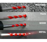 Alpen 72901000100 - Punta a spirale professionale Multicut per metalli duri, con gambo cilindrico, diametro: 10 mm, L1 200 mm, L2 135 mm
