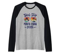 Punta Cana Girls Trip Beach Vacation 2026 Gruppo di Corrispondenza Maglia con Maniche Raglan