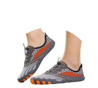Punta chiusa mostra uomini donne, aquashoes a piedi nudi ad asciugatura rapida per spiaggia nuoto, sport acquatici come surf, kayak yoga, sport acquatici da donna, Grigio chiaro, 37 EU