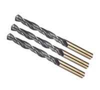 Punta da Trapano 10mm HSS, Acciaio Rapido 4341 con Finitura Nero e Oro per Rame, Alluminio, Legno, Plastica, Metalli Mediamente Duri(3pcs,9.5mm)