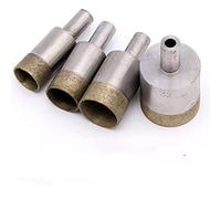 Punta da trapano con foro rivestito sinterizzato diamantato con gambo da 10 mm per foratura del vetro in ceramica di pietra, 8 mm