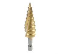 Punta da trapano conica a gradini con geometria a scanalatura a spirale, design a pagoda per un ridotto accumulo di calore nella perforazione dei metalli (B)