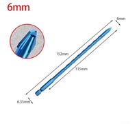 Punta da trapano eccentrica di precisione, lunghezza 612 mm, per praticare fori senza aggiungere acqua in vari materiali come il legno (6 mm)