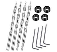 Punta da trapano per fori tascabili da 3/8 di pollice, con arresto di perforazione profondo per fori tascabili manuali