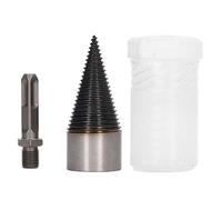 Punta da trapano per spaccalegna, punta in acciaio al carbonio per spaccalegna da legna da ardere, alta durezza, rimovibile, resistente all’usura, rivestita in Ti, con gambo (42MM)