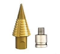 Punta da trapano per spaccare il legno con testa rimovibile a cambio rapido per trapano SDS e gambo quadrato, adatta per la preparazione di legna da ardere bagnata e asciutta (adattatore per chiave)