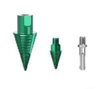 Punta da trapano per spaccare il legno, per trapano SDS e con gambo quadrato, con albero rimovibile e design a cambio rapido, ottimizzata per la preparazione di tronchi bagnati e asciutti (rotonda con