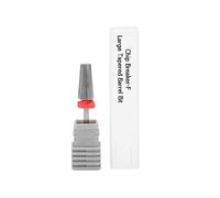 Punta da trapano per unghie 5 in 1, punta piatta a grana dritta codolo da 3/ Punte coniche in carburo di tungsteno, punta professionale per lima per unghie, per design delle (Flat head F)