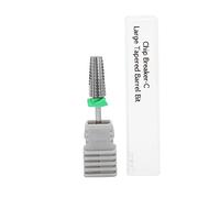Punta da trapano per unghie 5 in 1, punta piatta a grana dritta codolo da 3/ Punte coniche in carburo di tungsteno, punta professionale per lima per unghie, per design delle (Flat head C)