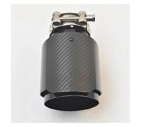 Punta Del Silenziatore Con Copertura Nera Opaca Per Tubo Di Scarico Singolo In Acciaio Inossidabile Per Modifica Universale Da 1 Pz Terminale Scarico Auto(63-101mm)