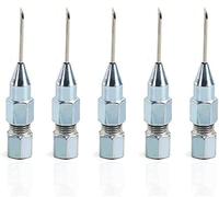 Punta dell'ago dell'ingrassatore della bocca, ago dell'iniettore di grasso, adattatore lungo del tipo ad ago in acciaio inossidabile, ideale per la lubrificazione in luoghi molto stretti (5 Pz)