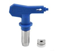 Punta di ricambio airless in acciaio blu per un'ampia gamma di dimensioni con costruzione e controllo preciso della ventola per progetti di pittura professionali (417)