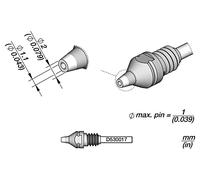 Punta di saldatura D530017: per saldatrici 2 x 1,1 mm JBC TOOLS