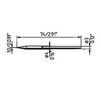 811440 ersa 212 cd lf punta di saldatura forma a scalpello dimensione 1 mm