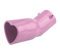 Punta di scarico a cuore, tubo di scarico per auto a forma di cuore con ingresso da 2, 5 pollici, punta del silenziatore Punte per tubo di coda dritto in acciaio inossidabile Accessori per auto, Ros