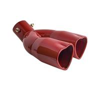 Punta di scarico dell'auto 1Pc Universale Doppia Uscita per Coda per Gola a Forma di Cuore Modifica Esterna per Auto per Silenziatore del Tubo(1Pc Red Bent)