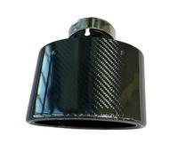 Punta Di Scarico Ovale Per Auto Ugello Per Scarico Terminale Marmitta Punte Per Tutte Le Auto In Fibra Di Carbonio Nera Lucida(ID 57MM-OD 150MM)