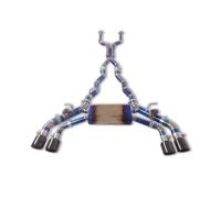 Punta di Scarico Per BMW Per M5 G90 G99 4.4T 2024+ Catback Exhaust, Marmitta In Titanio, Tubi Di Scarico Con Controller E Punta Nera Terminale di Scarico