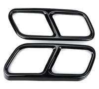 punta di scarico Per Mercedes Per B Classe S W221 W222 C217 A217 W251 GL X166 Nero Argento Doppio Tubo Scarico Posteriore Copri Tubi Terminali Auto(Black)