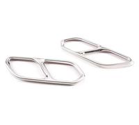 punta di scarico Per VW Per Touareg CR7 2018-2021 Acciaio Inox Nero Tubo Scarico Posteriore Dell'auto Terminale Decorazione Tubi Terminali(Silver)