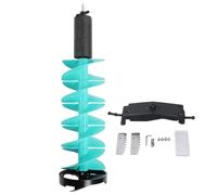 Punta di trapano a coclea per pesca al ghiaccio, in lega e nylon in alluminio premium, con attatore universale, kit di accessori completi, per acque profonde, ghiaccio spesso