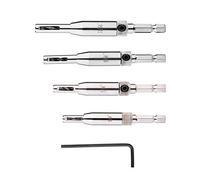 Punta di Trapano per Cerniera Porta, 4 pz Codolo Esagonale Punta per Trapano Autocentrante Set Cerniera per Finestra Porta Perforatore Strumento per La Lavorazione del Legno